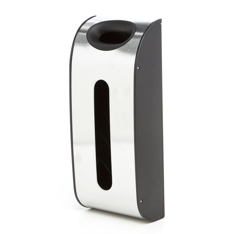 simplehuman Wall Mount Grocery Bag Dispenser, Brushed Stainless Steel